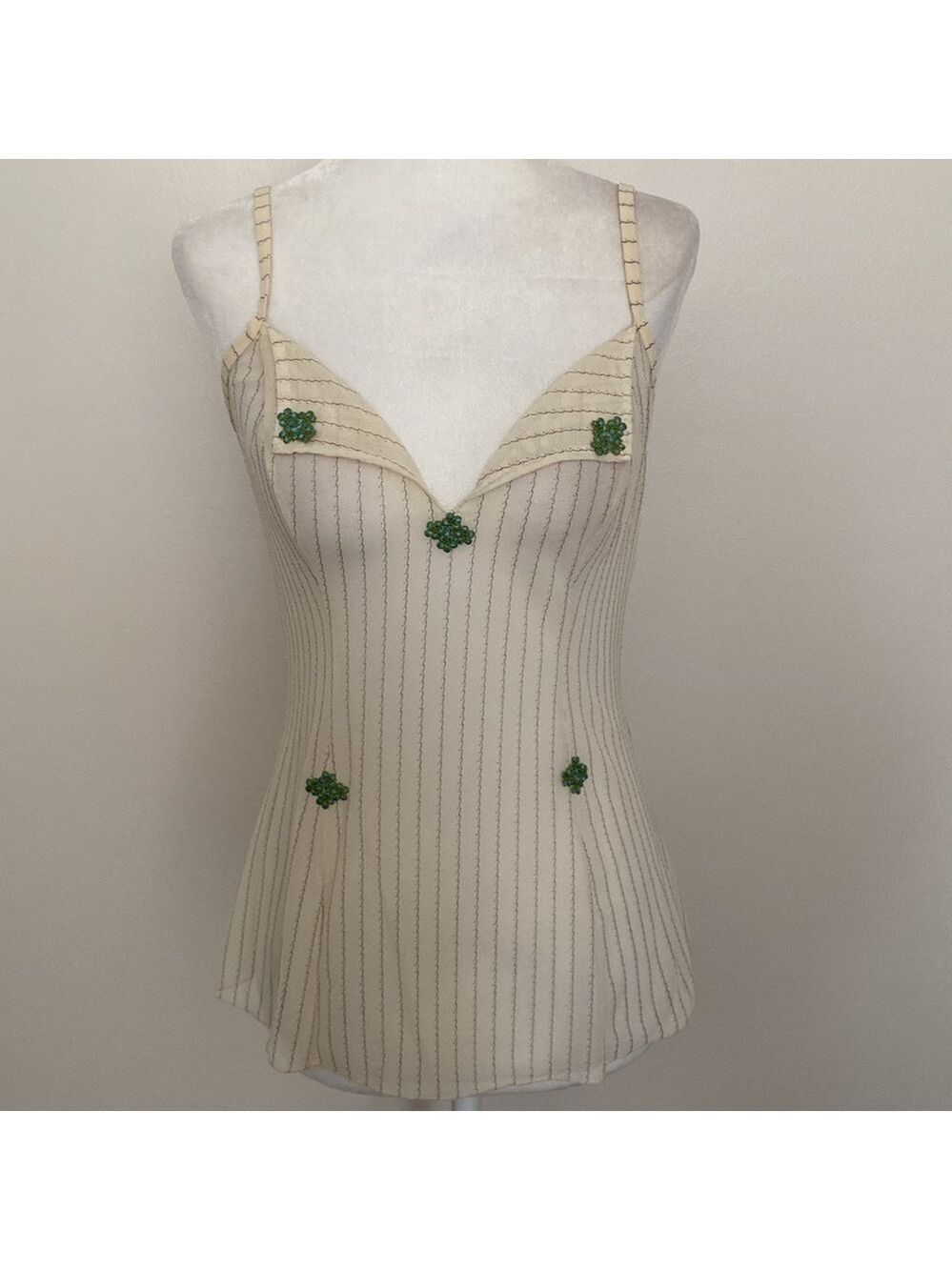 Vintage 90’s Intimissi sheer pin stripe cami - Picture 9 of 11